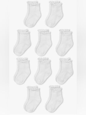 Fruit of the Loom Ruffle Socks for Girls - Cotton Grip Socks for Baby & Toddler